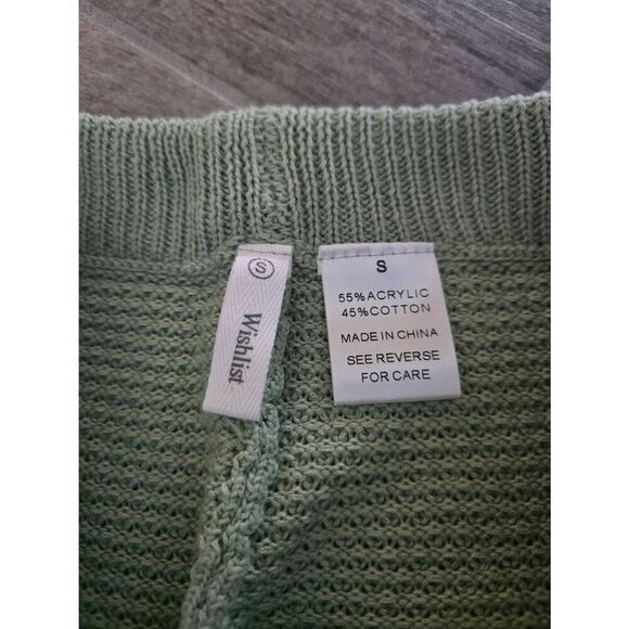 Women's Wishlist Knit Lounge Set Long Sleeve Wide Cropped Ankle Length Pants Gre - Picture 4 of 12